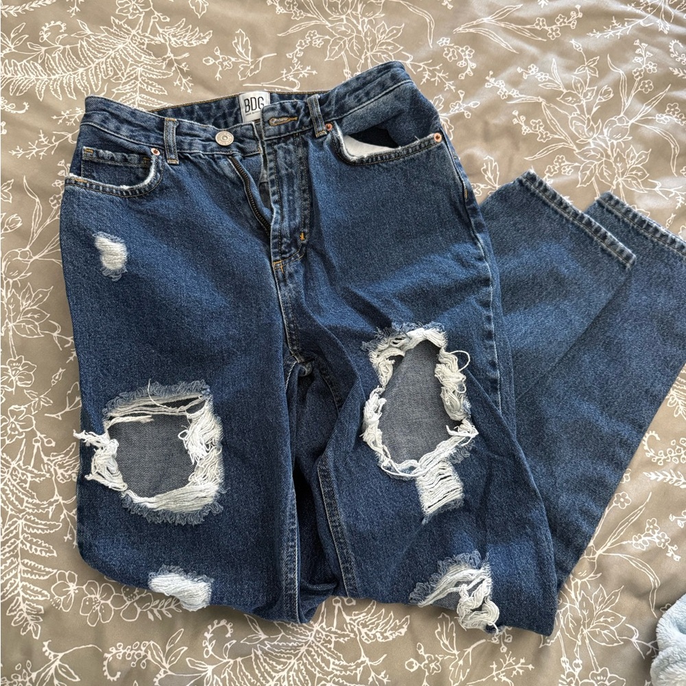 BDG Mom High Rise Ripped Jeans